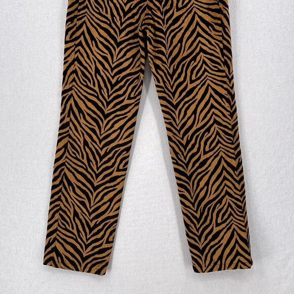 TACH CLOTHING Rumba Velvet Pants Womens Small Tiger Print High Rise Tapered Leg - Picture 8 of 16